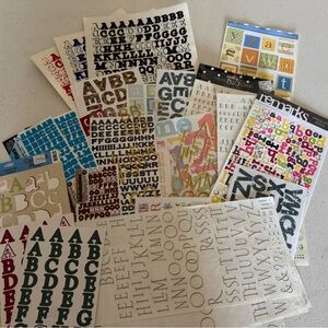 Assorted Alphabet Sticker Set